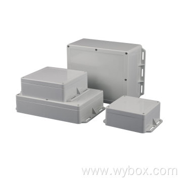 76 Sizes wall mount data enclosure box outdoor IP66 abs plastic electronic junction box with ear waterproof flanged case